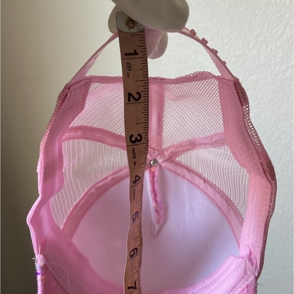 Pink Sequined Velvet Trucker Cap/NWOT - Picture 2 of 3